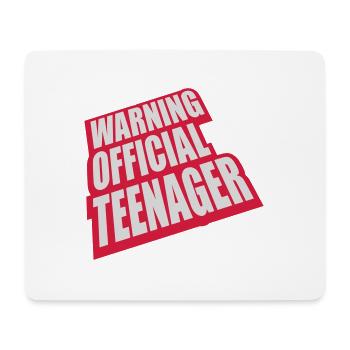 warning official teenage quote - Mouse Pad (horizontal) - white - Front