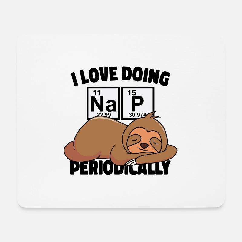 Ich liebe es, regelmäßig ein Nickerchen zu machen - Mousepad (Querformat) - Weiß