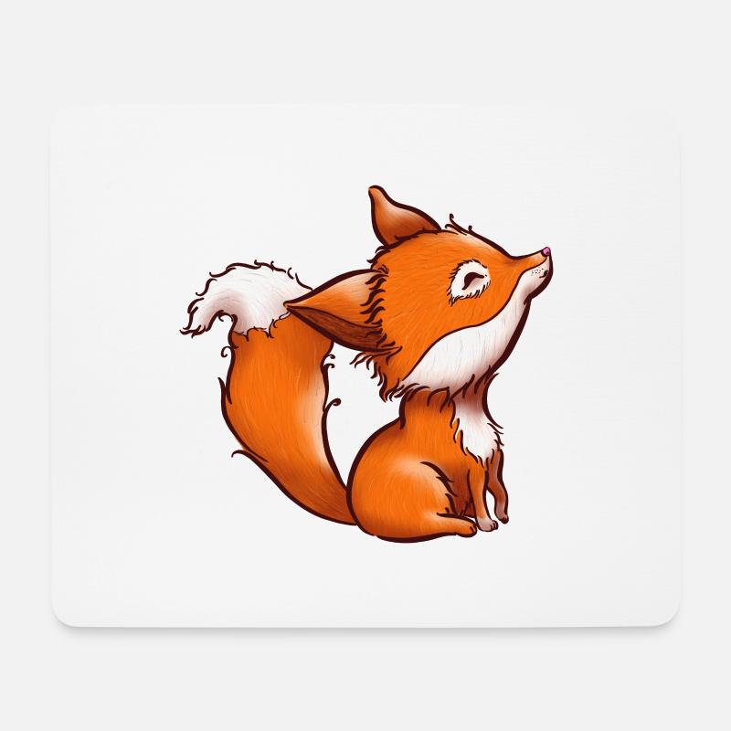 The fox and the wind - Mouse Pad (horizontal) - white