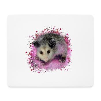 Opossum, souris, rongeur, graffiti - Tapis de souris (format paysage) - blanc - Devant