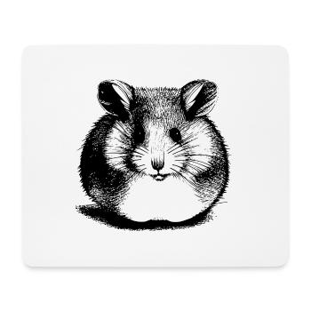 Hamster süß Tier Nagetier Tiere lustig Haustier 11 - Mousepad (Querformat) - Weiß - Vorne