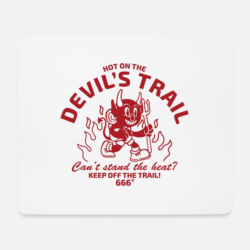 Diable dans le style vintage - Tapis de souris (format paysage) - blanc