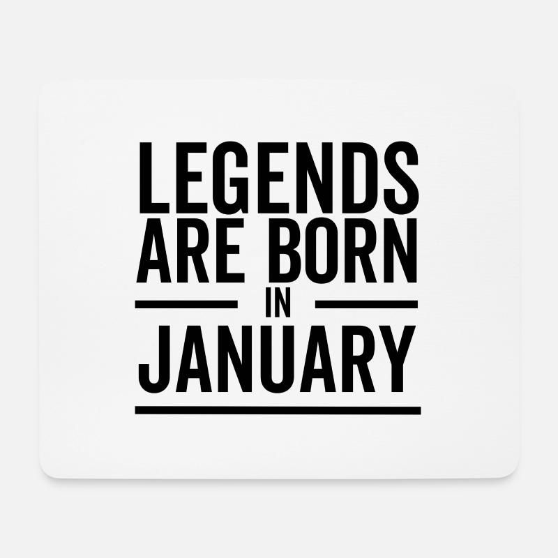 Legenden werden im Januar geboren - Mousepad (Querformat) - Weiß
