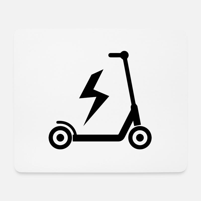 E-Scooter E-Roller Scooter - Mousepad (Querformat) - Weiß