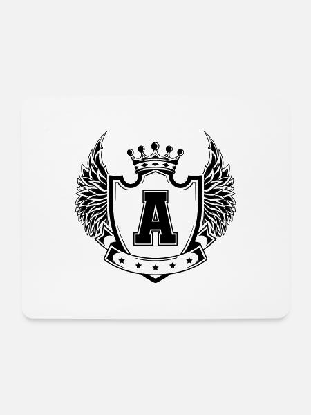 Wappen A - Mousepad (Querformat) - Weiß