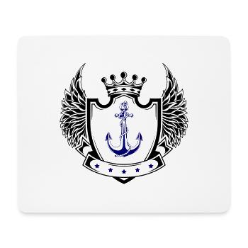 Armoiries de l’ancre - Tapis de souris (format paysage) - blanc - Devant