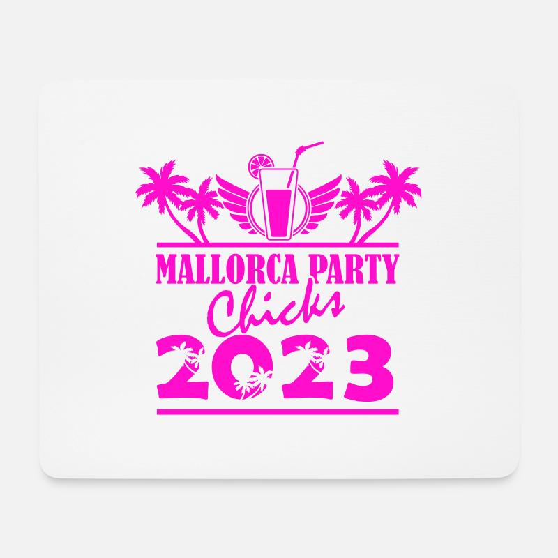 mallorca party chicks 2023 - Mousepad (Querformat) - Weiß