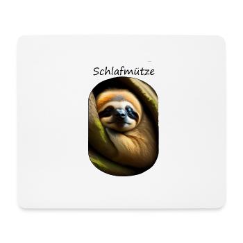 schlafendes Faultier - Mousepad (Querformat) - Weiß - Vorne