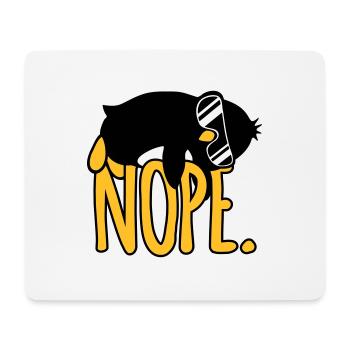 Nope. Penguin Quote Funny Lazy Sunglasses Cool - Mouse Pad (horizontal) - white - Front