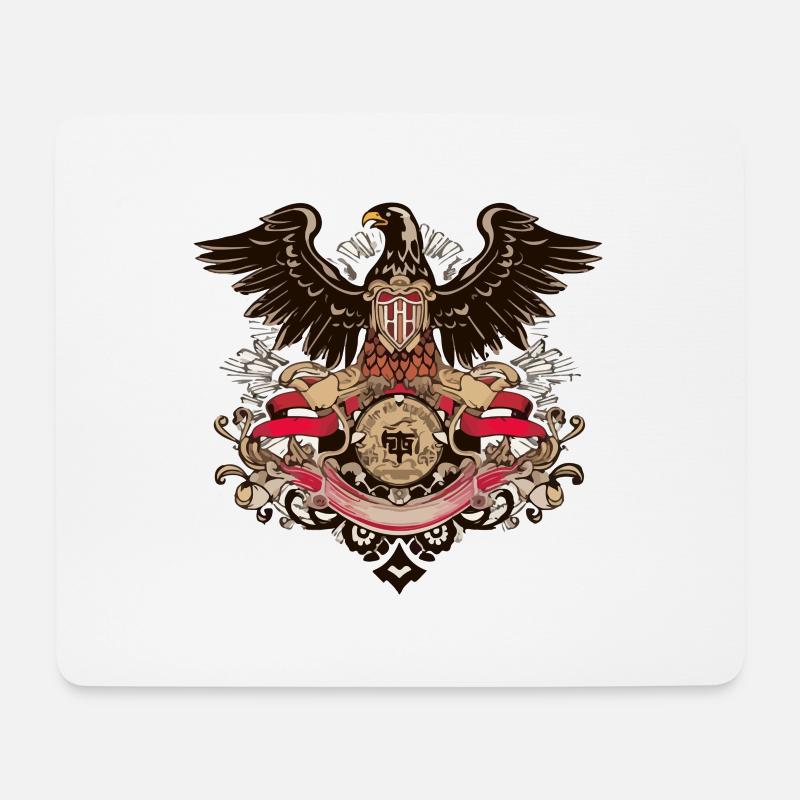 Deutscher Adler - Mousepad (Querformat) - Weiß