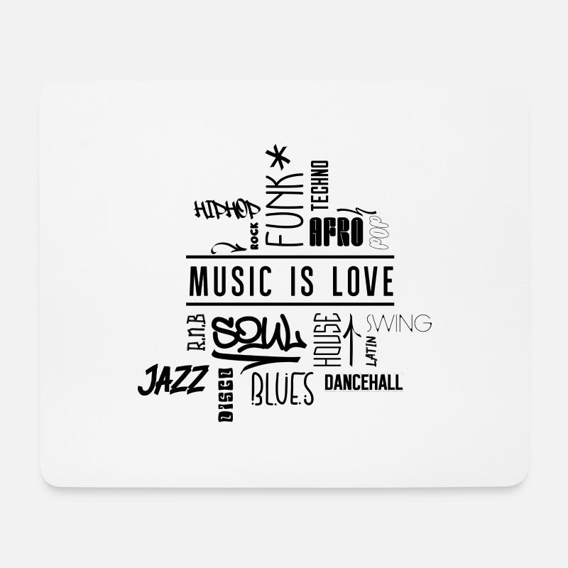 Music is passion - Mousepad (Querformat) - Weiß