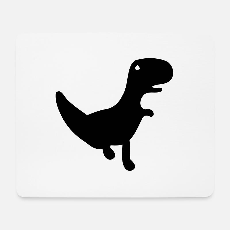 Der Dino von Cactus Run - Mousepad (Querformat) - Weiß
