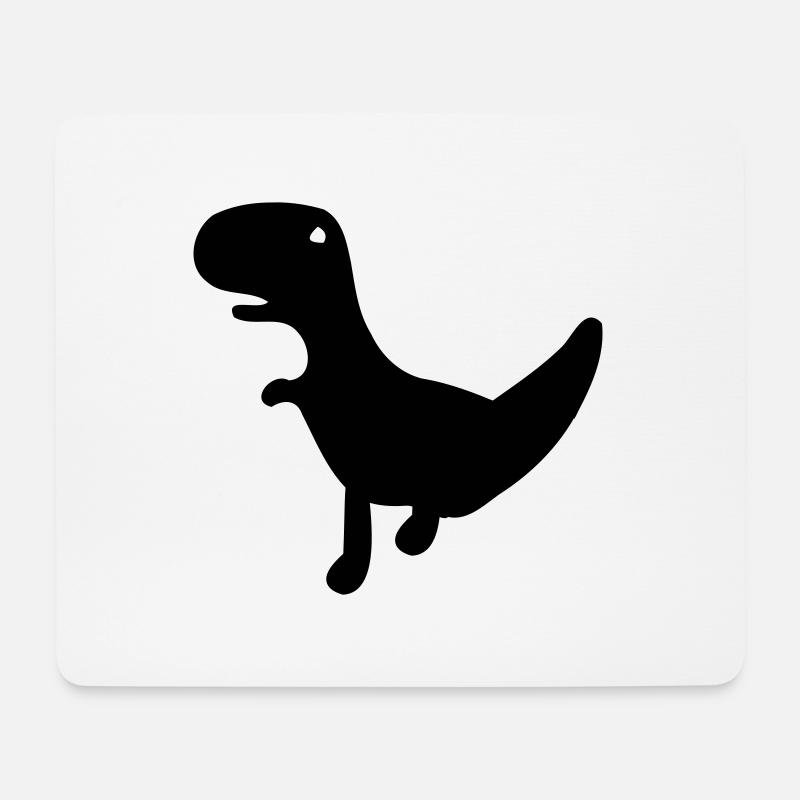 Der Dino von Cactus Run - Mousepad (Querformat) - Weiß