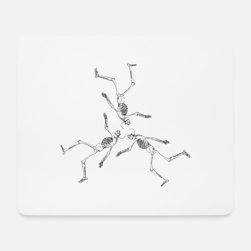 Skelett - Mousepad (Querformat) - Weiß