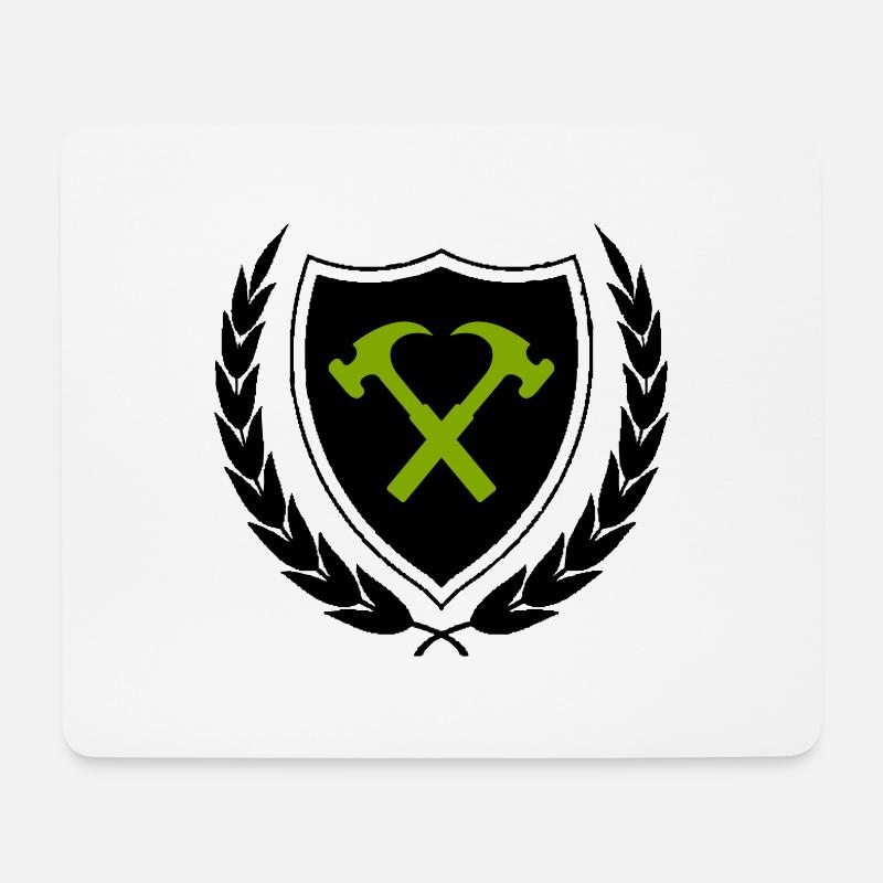 handwerker wappen - Mousepad (Querformat) - Weiß