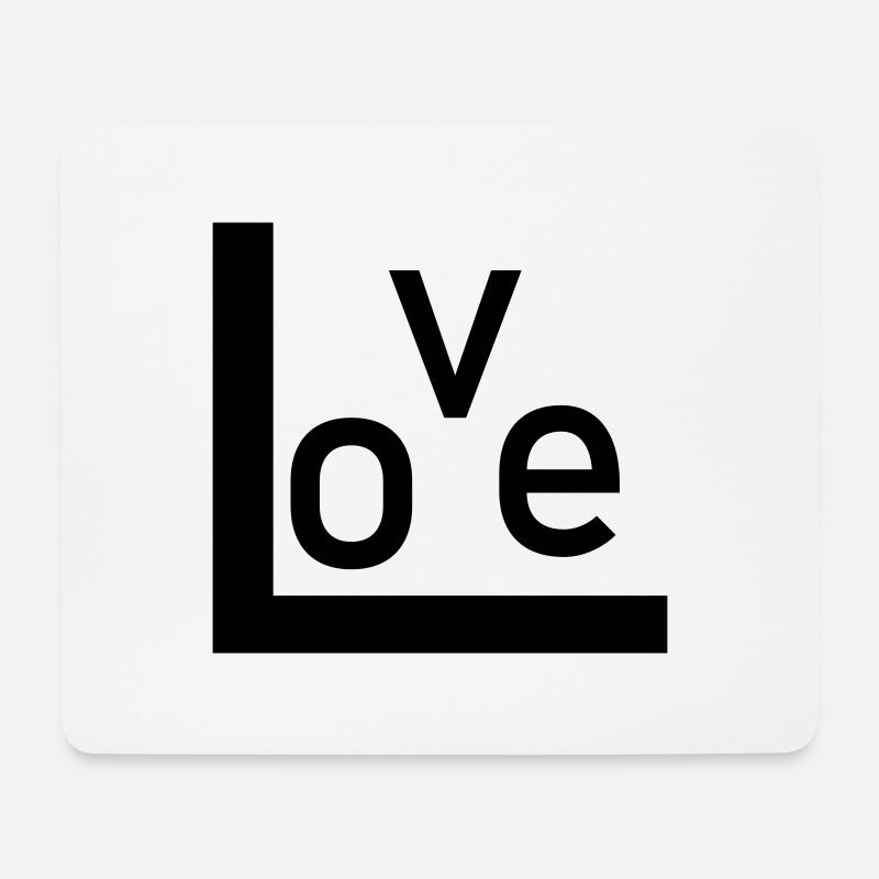 Love - Mousepad (Querformat) - Weiß