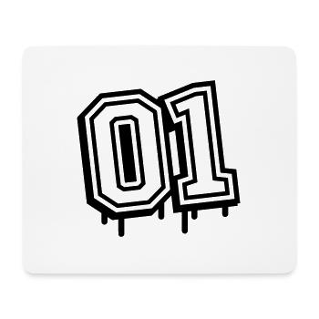01 One Number - Mouse Pad (horizontal) - white - Front