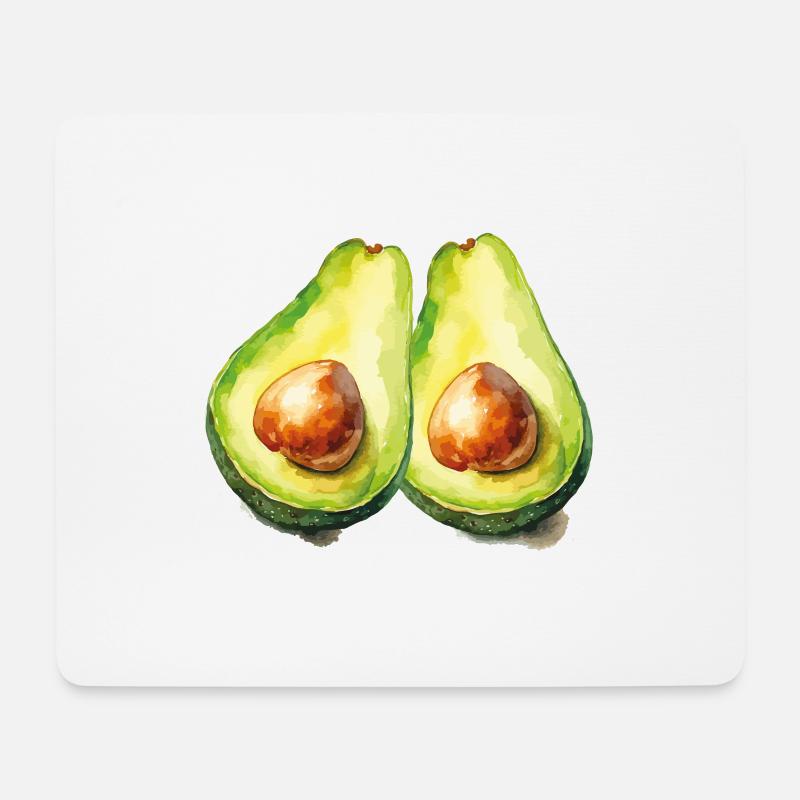avocado 2 - Mousepad (Querformat) - Weiß