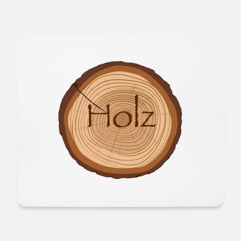 Holz Querschnitt - Mousepad (Querformat) - Weiß