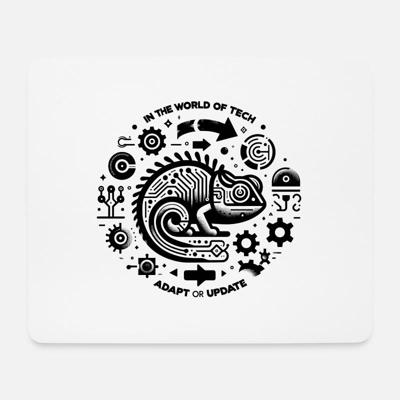 In The World of Tech Adapt or Update - Mouse Pad (horizontal) - white