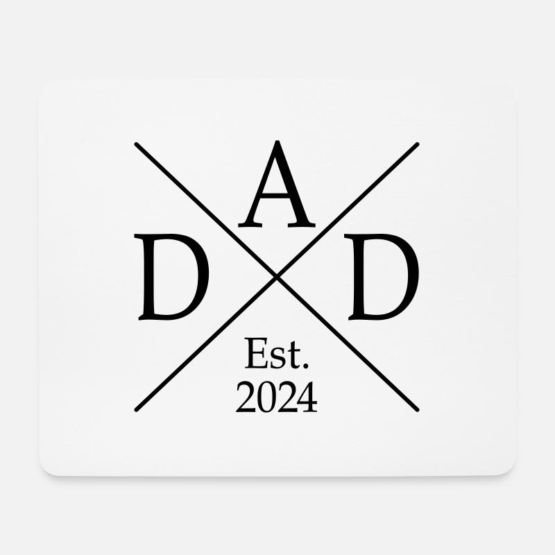Dad Est. 2024 - Mouse Pad (horizontal) - white