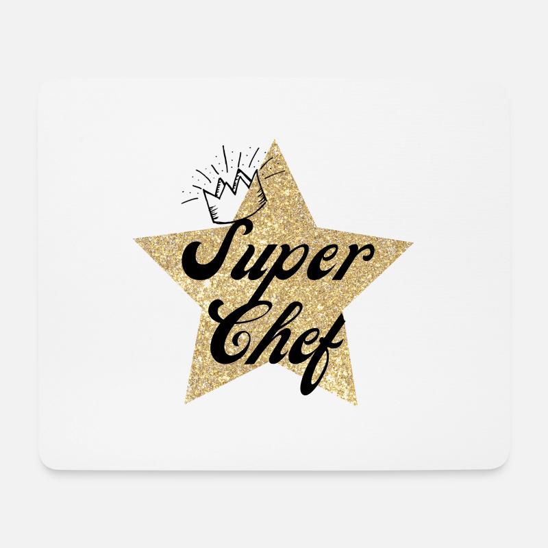 Super Star Chef - Chefkoch Geschenk - Mousepad (Querformat) - Weiß