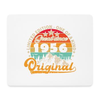Millésime Né(e) 1956 Cadeau Anniversaire. - Tapis de souris (format paysage) - blanc - Devant