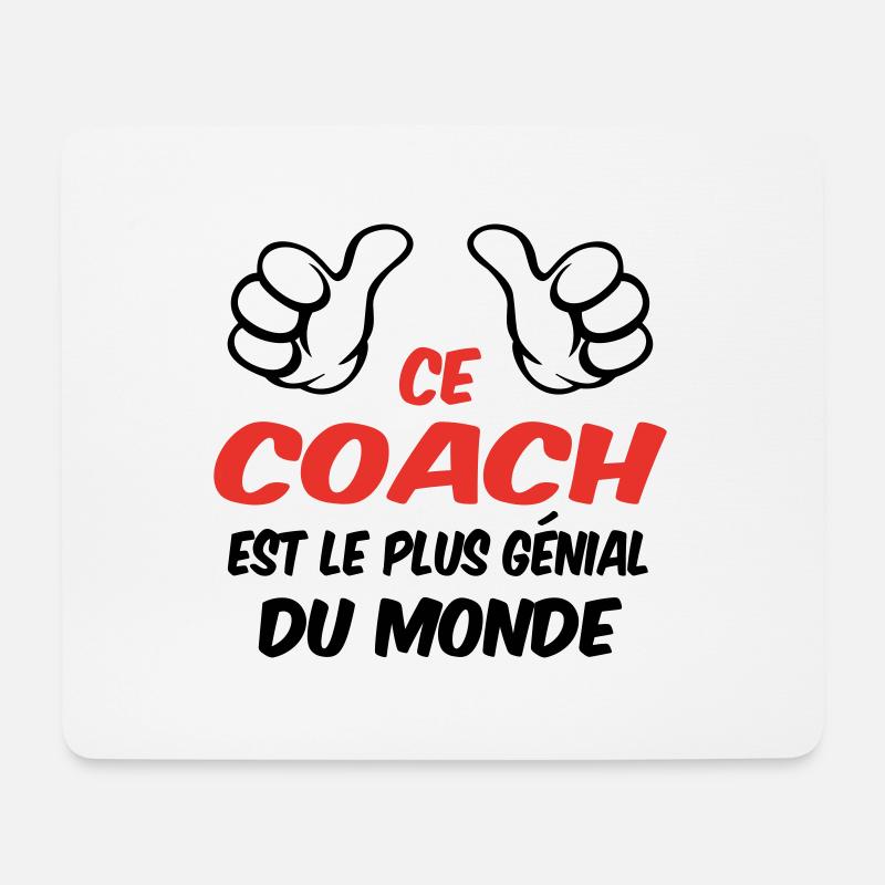 BESTER COACH - Mousepad (Querformat) - Weiß
