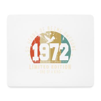 Original Geboren 1972 Authentisches Geschenk 1972 Bursdag - Mousepad (Querformat) - Weiß - Vorne