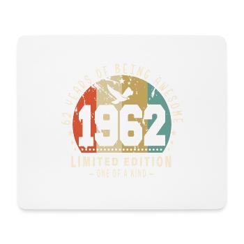 Original Né en 1962 Authentic Cadeau 1962 Bursdag - Tapis de souris (format paysage) - blanc - Devant
