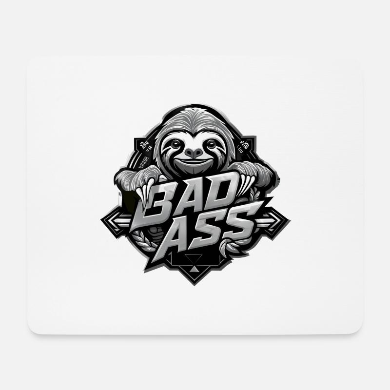 knallhart - bad ass - Mousepad (Querformat) - Weiß