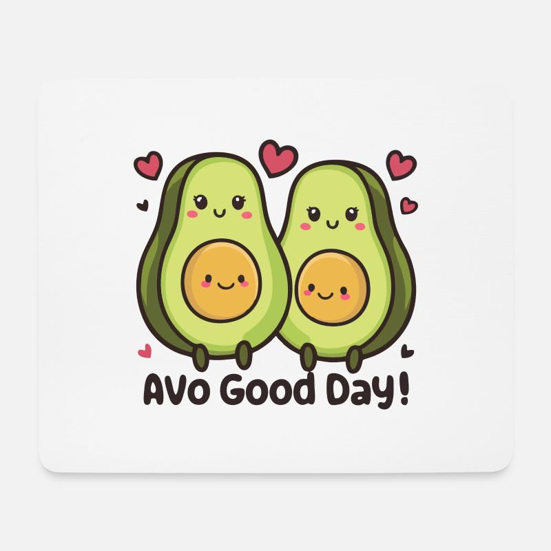 Avocado - Mousepad (Querformat) - Weiß