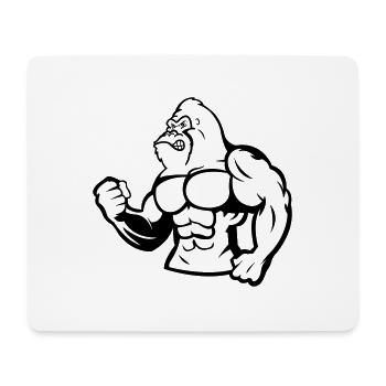 Gorille Silverback 01 - Tapis de souris (format paysage) - blanc - Devant
