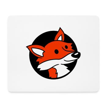 Fox Hole Red Fox Wild Animal Peeps Face Head - Mouse Pad (horizontal) - white - Front