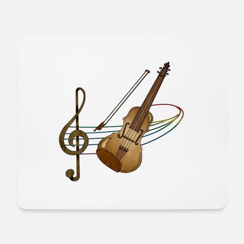 Geige - Mousepad (Querformat) - Weiß