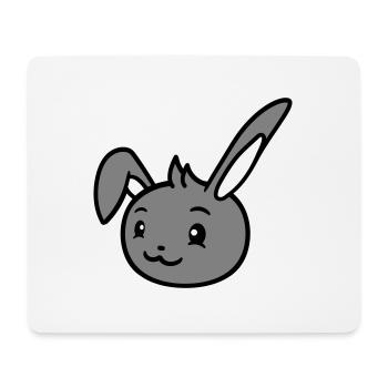 Bunny rabbit looks cute sideways to the side - Mouse Pad (horizontal) - white - Front