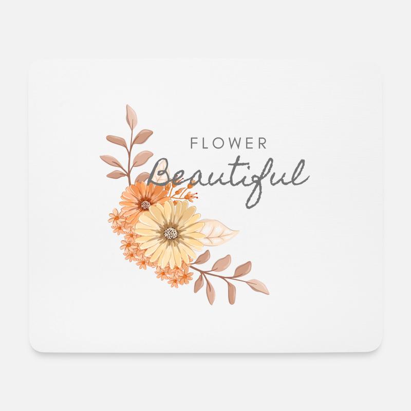 Flower - Mousepad (Querformat) - Weiß