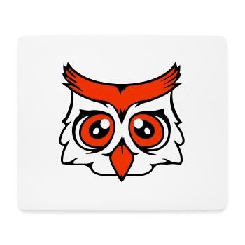 Eule Vogel Uhu Nachtvogel Schleiereule Kauz Comic - Mousepad (Querformat) - Weiß - Vorne