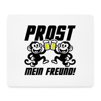Prost Mein Freund Bier - Mousepad (Querformat) - Weiß - Vorne