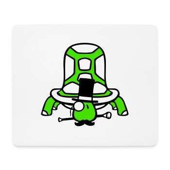 Mr. Turtle Sir Mr. Gentleman Empire Top Hat - Mouse Pad (horizontal) - white - Front