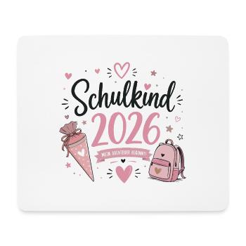 Schulkind 2026 – Einschulung - Mousepad (Querformat) - Weiß - Vorne