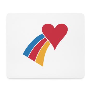 Rainbow Heart - Mouse Pad (horizontal) - white - Front