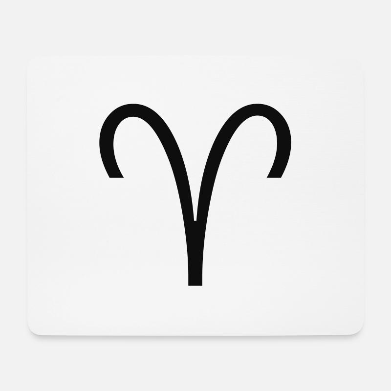 aries / widder - Mousepad (Querformat) - Weiß