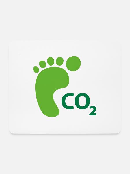 carbon_footprint - Mousepad (Querformat) - Weiß