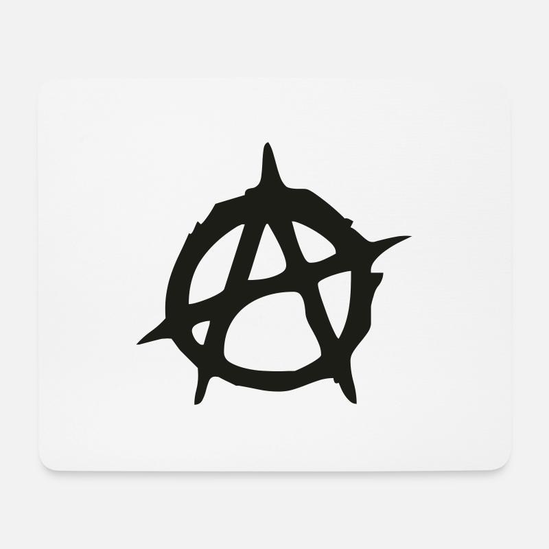 Anarchy symbol - Mouse Pad (horizontal) - white