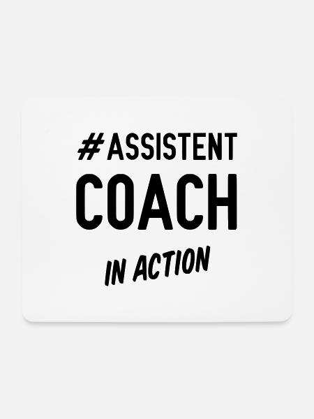Assistent coach in action - Mousepad (Querformat) - Weiß
