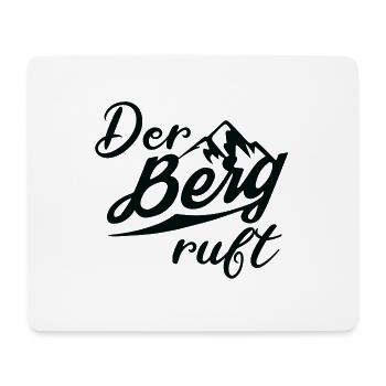 Der Berg ruft Wandern Spruch - Mousepad (Querformat) - Weiß - Vorne