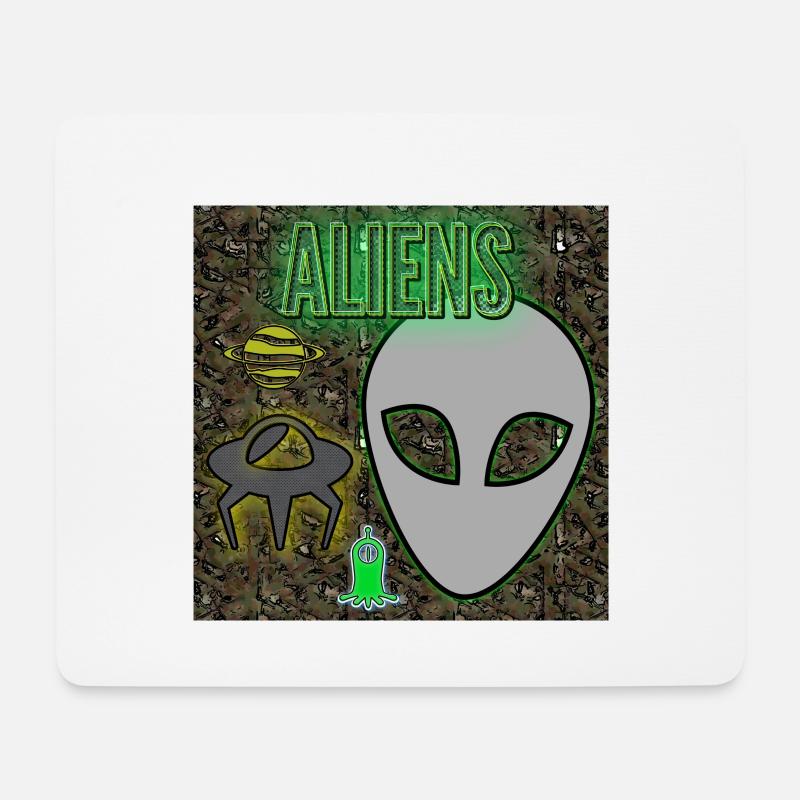 Aliens - Abbild - 2023 - Mousepad (Querformat) - Weiß