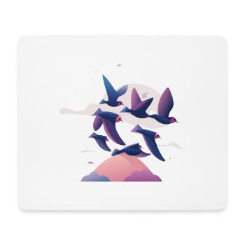 Birds above the Clouds (Dreamy Animals Collection) - Mouse Pad (horizontal) - white - Front