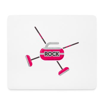 curling eisstockschießen curlingstein curler - Mousepad (Querformat) - Weiß - Vorne